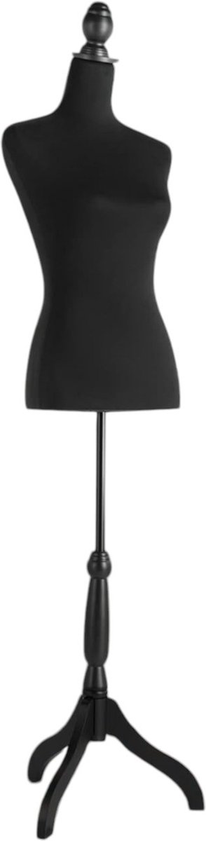 Etalagepop Vrouw - Zwart - Paspop Dames - Verstelbaar 134 tot 170 cm