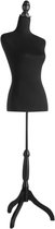 Etalagepop Vrouw - Zwart - Paspop Dames - Verstelbaar 134 tot 170 cm
