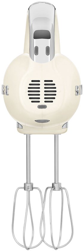 SMEG HMF01CREU Handmixer - 250W - 9 Snelheden - Turbofunctie - LED Display - Inclusief 6 RVS Gardes & Deeghaken - '50s Style - Crème