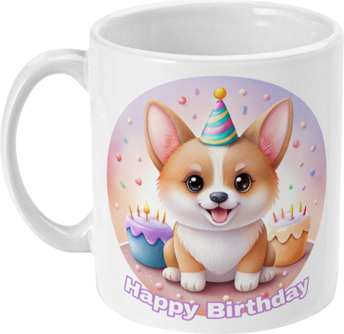 Corgi - Verjaardag - Happy Birthday - Mok - Theemok - Koffiemok