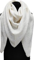 Écharpe Triangulaire Chaude - Blanc Crème - 195 x 80 cm (948845#)