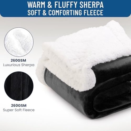 Sochow Wafeli Sherpa Fleece Deken, superzachte, pluizige warme, lichte, omkeerbare pluche deken voor bed, sofa en bank, 150 x 200 cm Grijs Roze
