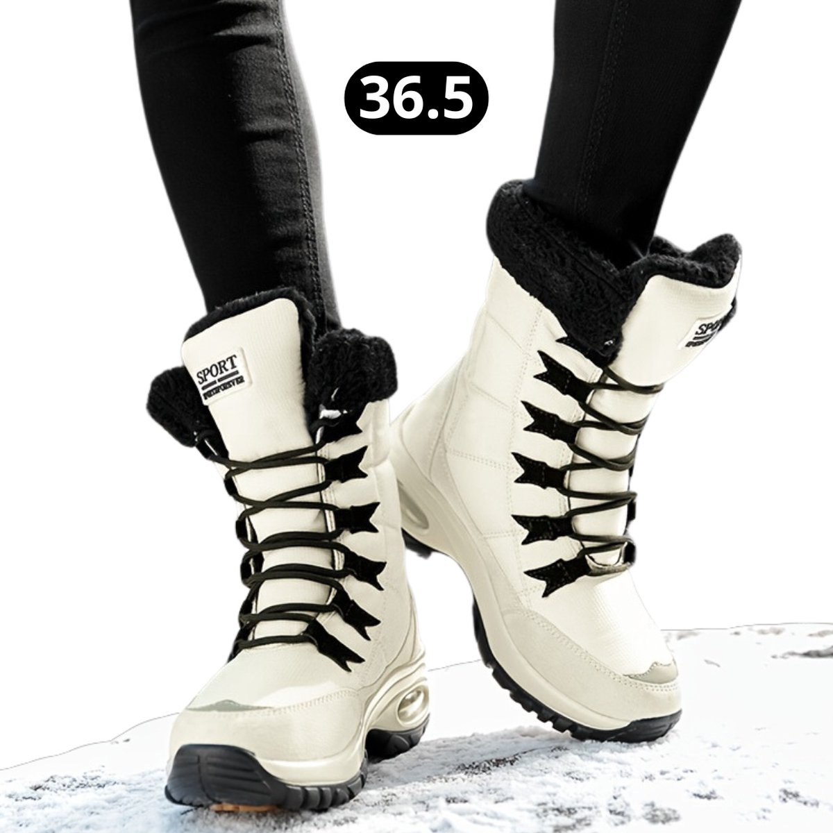 Bovista Sneeuwboots - Sneeuwschoenen - Snowboots - Wintersport - Dames - Ski Gadgets - EU36.5 - Wit