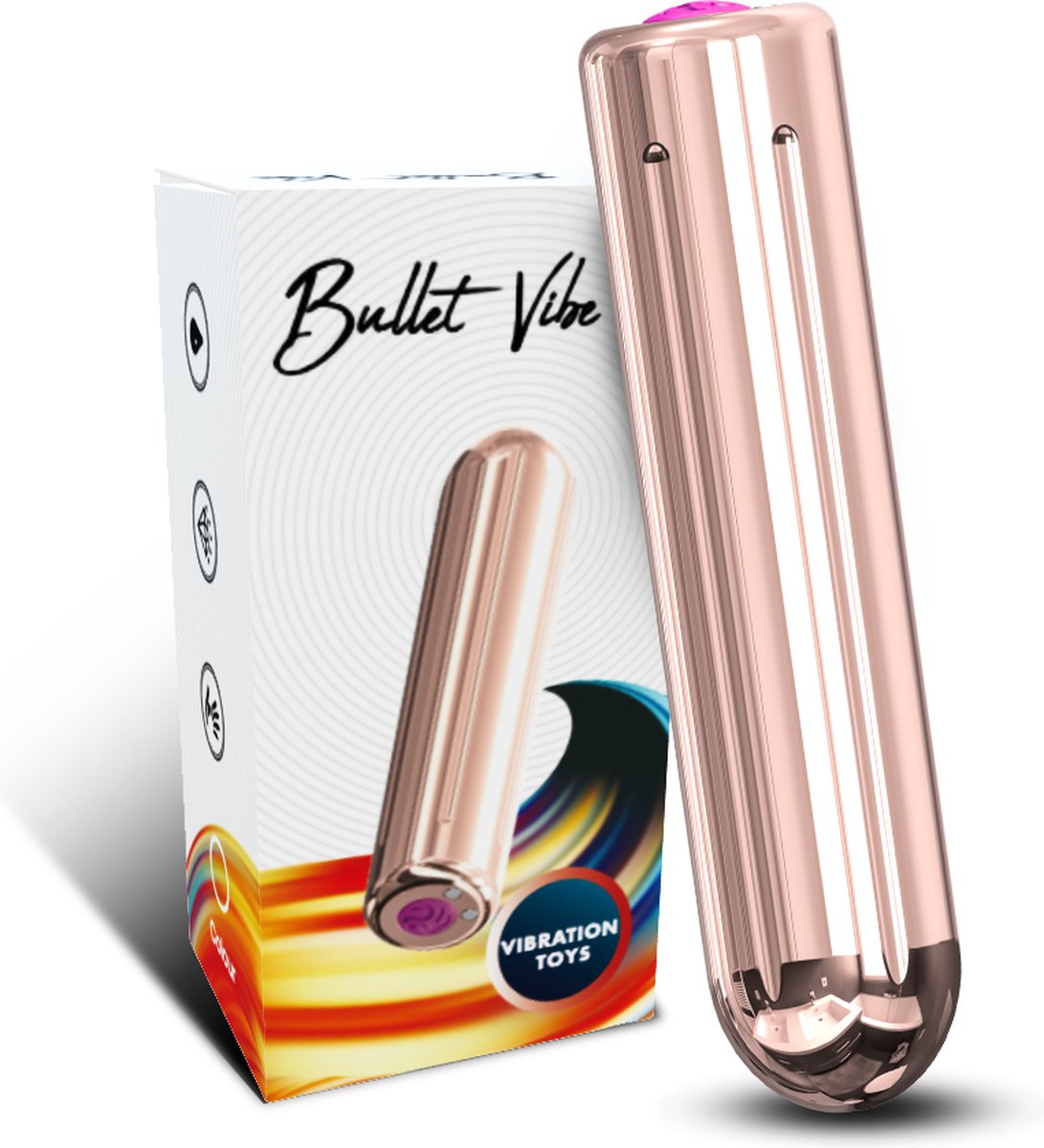 Goedkoopste Bossoftoys - 52-00004 - Rose Gouden Rock Bullet - oplaadbaar - 9 vibratie
