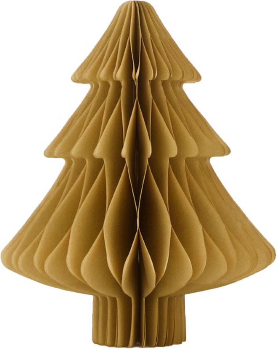 DKNC Kerstboom van Papier Bruin 18cm hoog