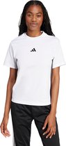 Adidas Sportswear Essentials 3-Stripes Katoenen T-Shirt - Dames - Wit