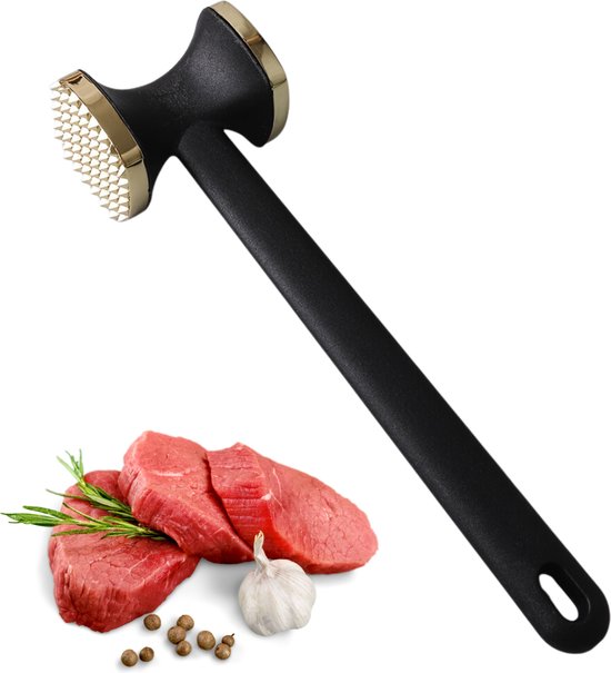 Bovista Meat Hammer - Attendrisseur de Viande - Hachoir à Viande - Batteur à Viande - Poulet - Kip - Porc - Accessoires BBQ - Hammer à Viande - Or