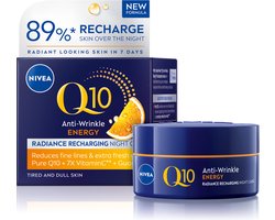 NIVEA Q10 Energy Recharge Versteviginde Nachtcreme voor Vrouwen - Hydraterende Anti-Rimpel Crème -…