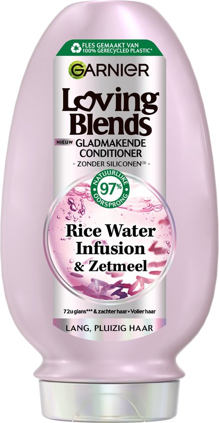 Garnier Loving Blends - Conditioner - Rice Water Infusion - Glans & zachte conditioner - Lang haar - 250 ml