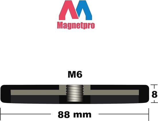 Wukong Rubberen Magneten 43 mm - 8 Stuks Sterke Anti