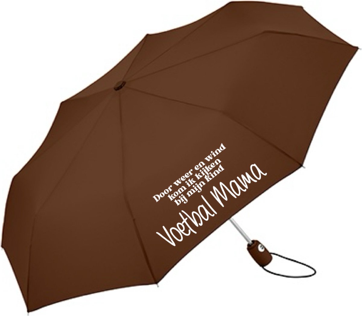 Paraplu voetbal Mama door weer en wind kom ik kijken bij mijn kind-Coconut Brown