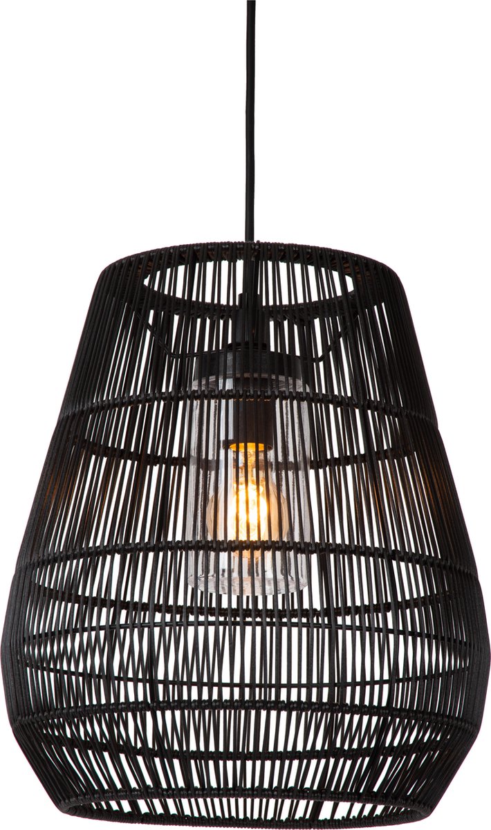 Lucide NERIDA - Hanglamp Binnen/Buiten - Ø 35 cm - 1xE27 - IP44 - Zwart