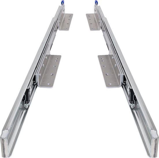 BRASOM Glissières de tiroir avec supports de tiroir - 2 pièces - 500 mm - 20 pouces - Capacité de charge 250 kg - Système de guidage de tiroir - Roulements à billes - Avec serrure
