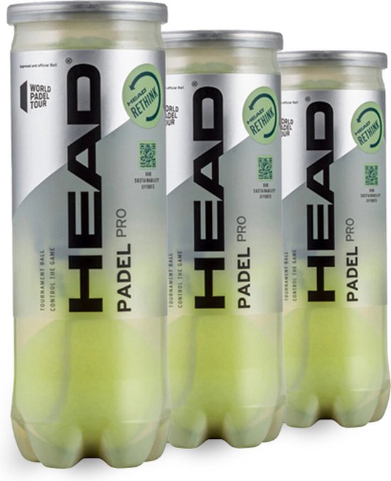3x Head Padel Pro | 3x Head Padelballen → Aanbieding