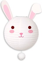 LUQ - Konijn - Lampion - Sint Maarten - Lampionstokje - Zonder - Lichtje - Dieren - TrekLampion - Papier - Kind - 1 Stuk