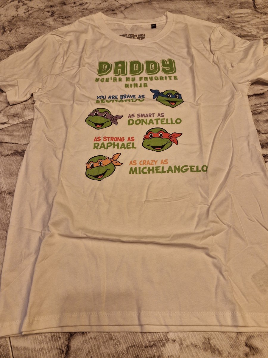 T-Shirt - Teenage Mutant Ninja Turtles - Daddy - Wit - 14 Y