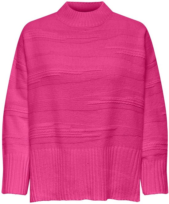 Only Pull Onlima LS Loose Struc Highneck CC K 15324514 Fuchsia Violet Taille Femme - L