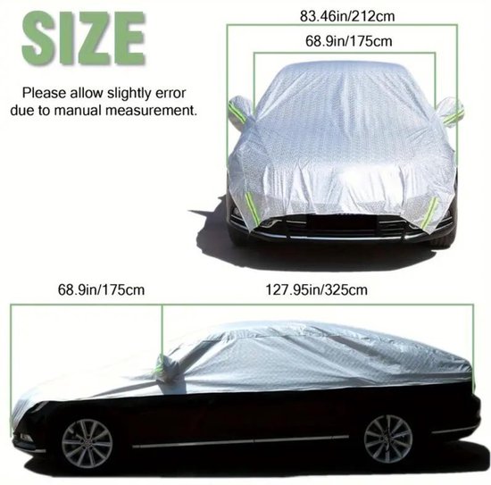 Nivard Freeze Cover Car - Couverture antigel voiture - Couverture de glace - Couvre pare-brise Antigel - Couverture de pare-brise-Couverture anti-glace - Couverture de neige - Protection solaire - Pare-soleil - Argent