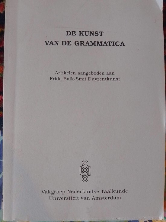 De kunst van de grammatica - cover