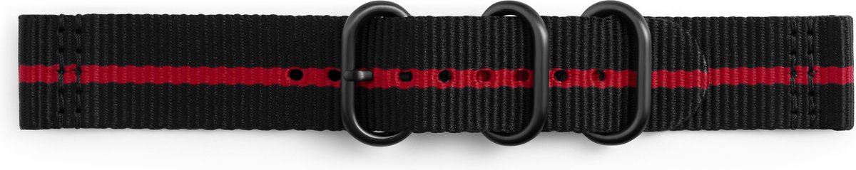 Samsung Nylon bandje - Samsung Gear Sport - zwart/rood