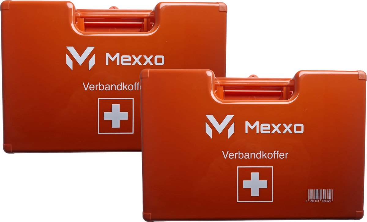 Goedkoopste 2 stuks - Mexxo - EHBO kit - EHBO doos - Complete BHV Verbanddoos - Verbandkoffer 61 delig - Europees goedgekeurd - Noodpakket