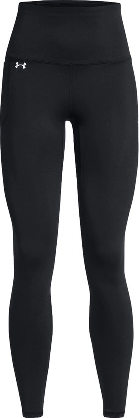 Zwart, nauwsluitende legging met hoge taille en zijzakken.