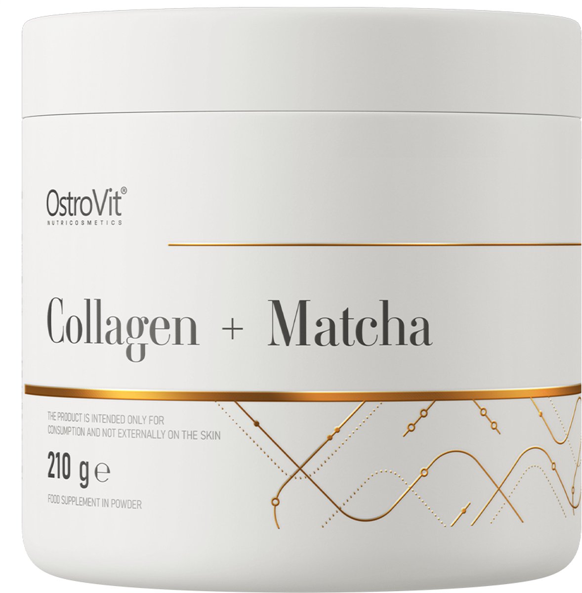 Goedkoopste Collageen Matcha L-glutathion Vitamine C - Voor Huid Haar Nagels Immuunsysteem | Viscollageenpeptiden (gehydrolyseerd) 2200mg | Poeder | Ostrovit