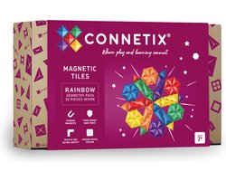 CONNETIX - Magnetisch Tegels - Regenboog Geometrie Pakket - 30 Stuks - Magnetisch Speelgoed