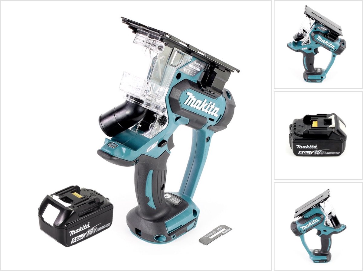 Makita DSD 180 T1 accugipsplaatzaag 18 V + 1x accu 5,0 Ah - zonder lader