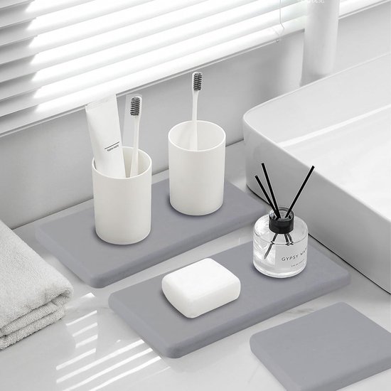 Diatomeeënaarde Badmat - Antislip en Sneldrogend voor Badkamer en Keuken - Eenvoudig