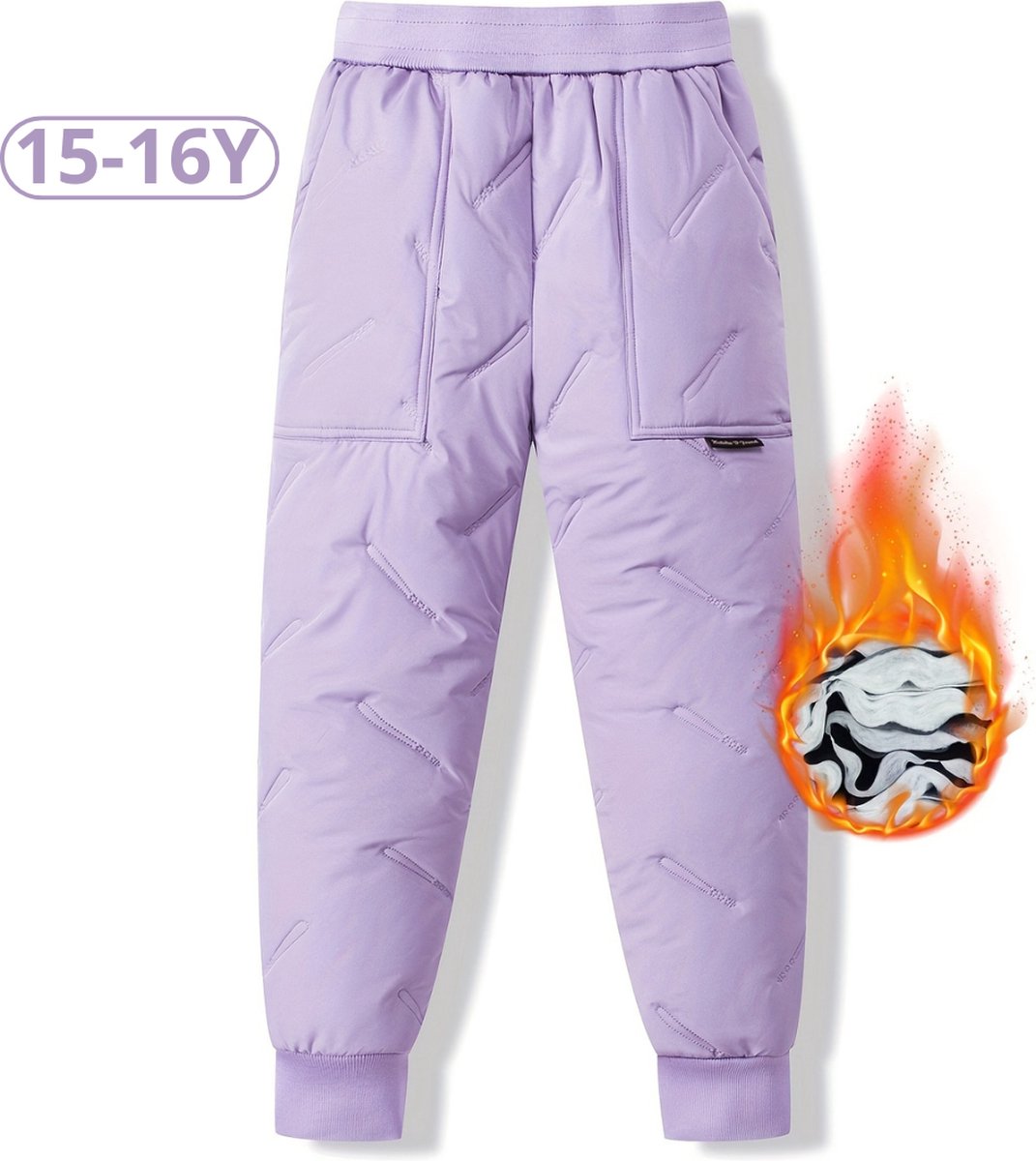 Bovista Skibroek Skipak Snowboard Broek Winterbroek Sneeuwbroek Kinderen Meisjes Wintersport – 15 tot 16 Jaar Paars