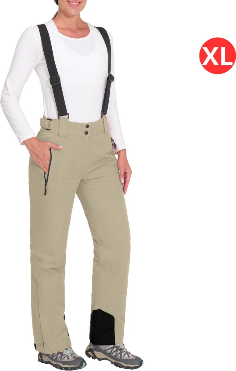 Bovista Skibroek Skipak Snowboard Broek Winterbroek Sneeuwbroek Dames Wintersport Bretels Rood