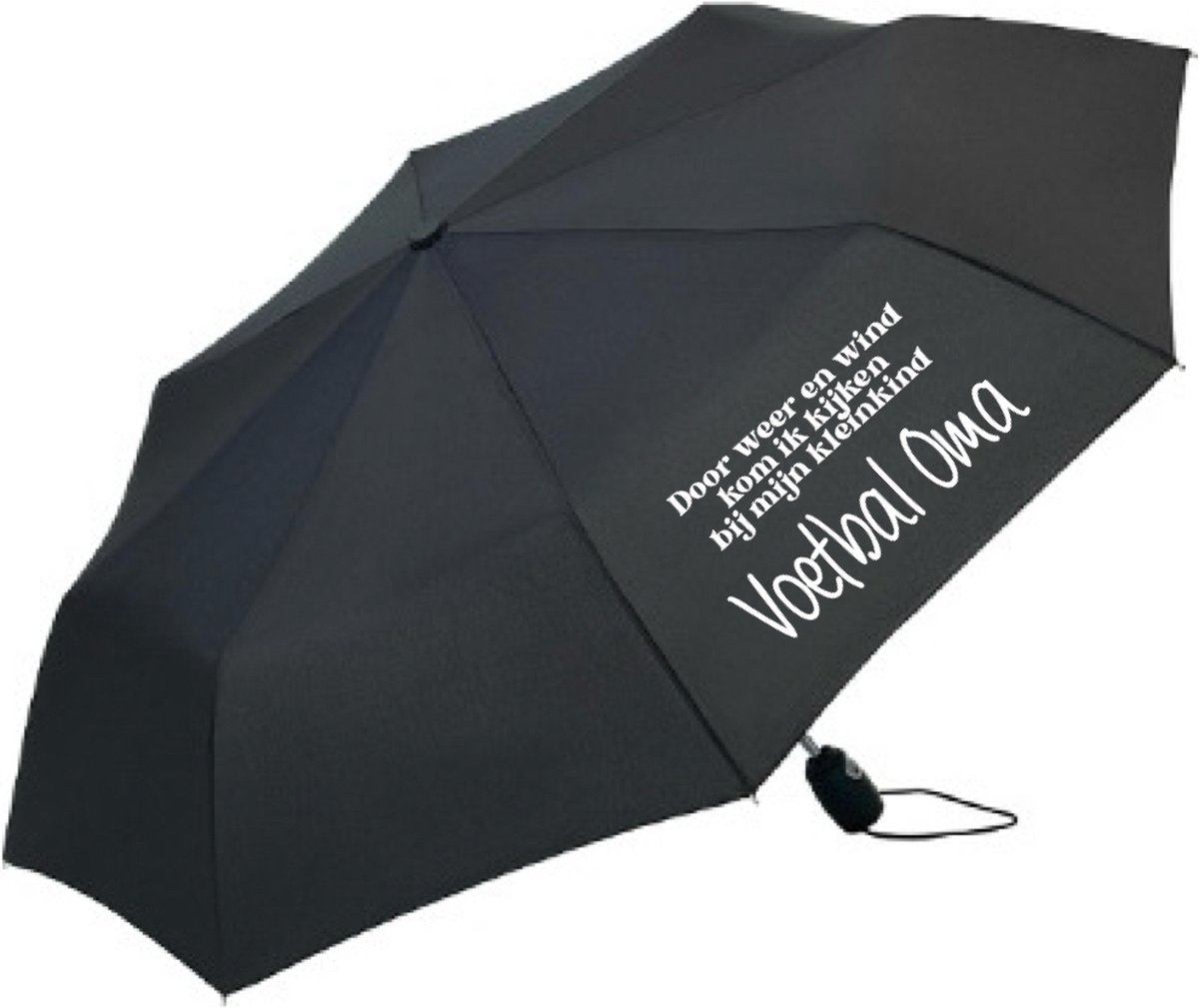 Paraplu voetbal Oma door weer en wind kom ik kijken bij mijn Kleinkind-Black