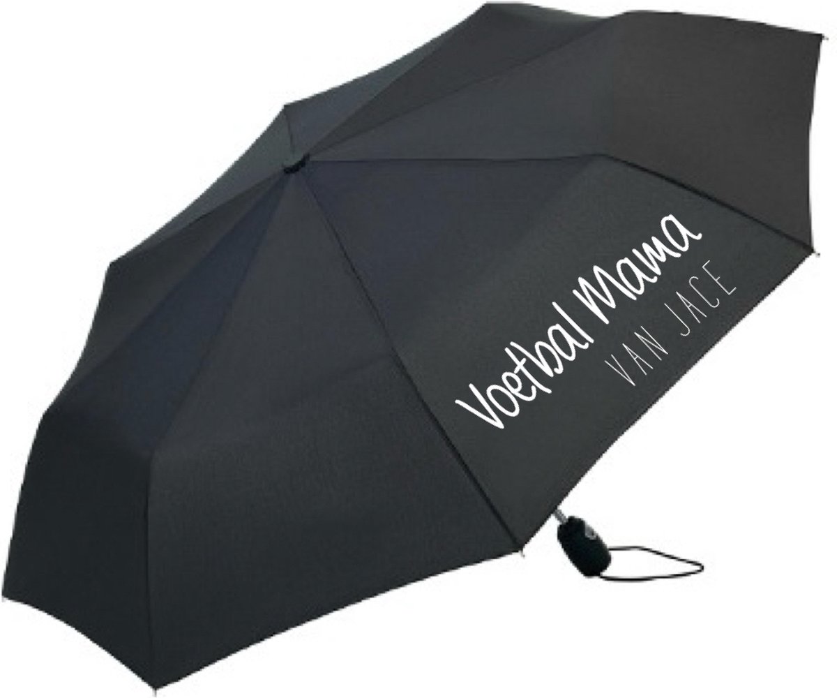 Paraplu voetbal Mama met naam kind-Black