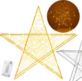 Étoile de Noël Springos - 100 LED - Décoration de Noël - Wit chaud