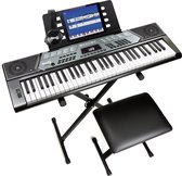 Bol.com RockJam 61-toetsen Keyboard Piano met Bluetooth Keyboardstandaard Pianobank Hoofdtelefoon en Lessen aanbieding