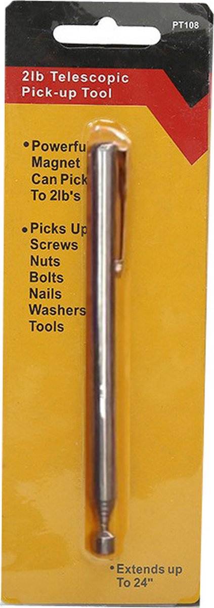 Telescopische magneetpen - Uitschuifbare magneetstok - Uittrekbare magneetgrijper - Verlengbare magneet - Uitschuifbaar van 13 tot 62,5cm - Gereedschap - Snel geleverd - Volumekorting
