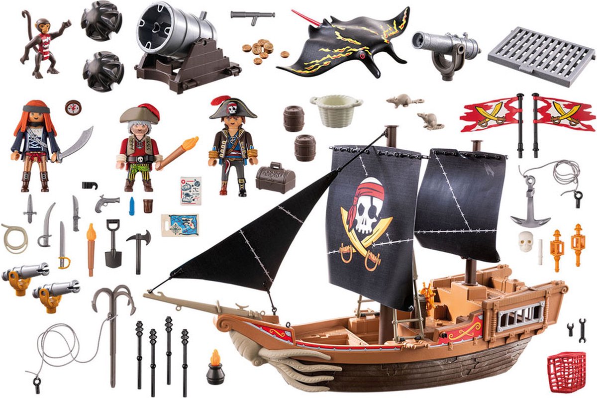 PLAYMOBIL Pirates Groot piratenschip - 71530 — afbeelding 12