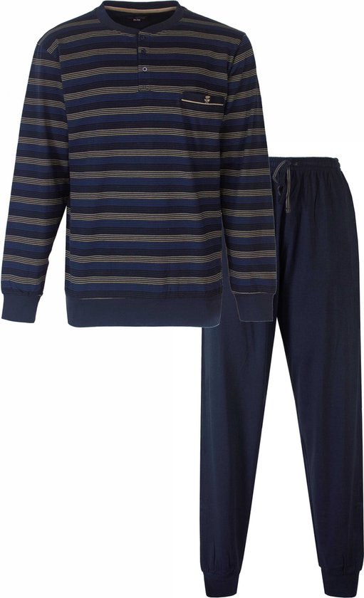 Pyjama Homme Paul Hopkins - Rayé - Blauw Indigo - Taille XL