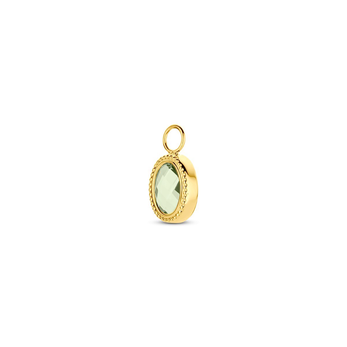 Oorringhanger groen amethist 13 mm per stuk