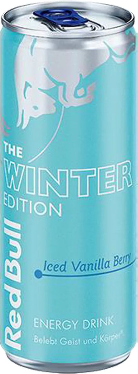Red Bull - Winter Edition - Iced Vanilla Berry smaak - 12 x 0,25L blik - energy drink