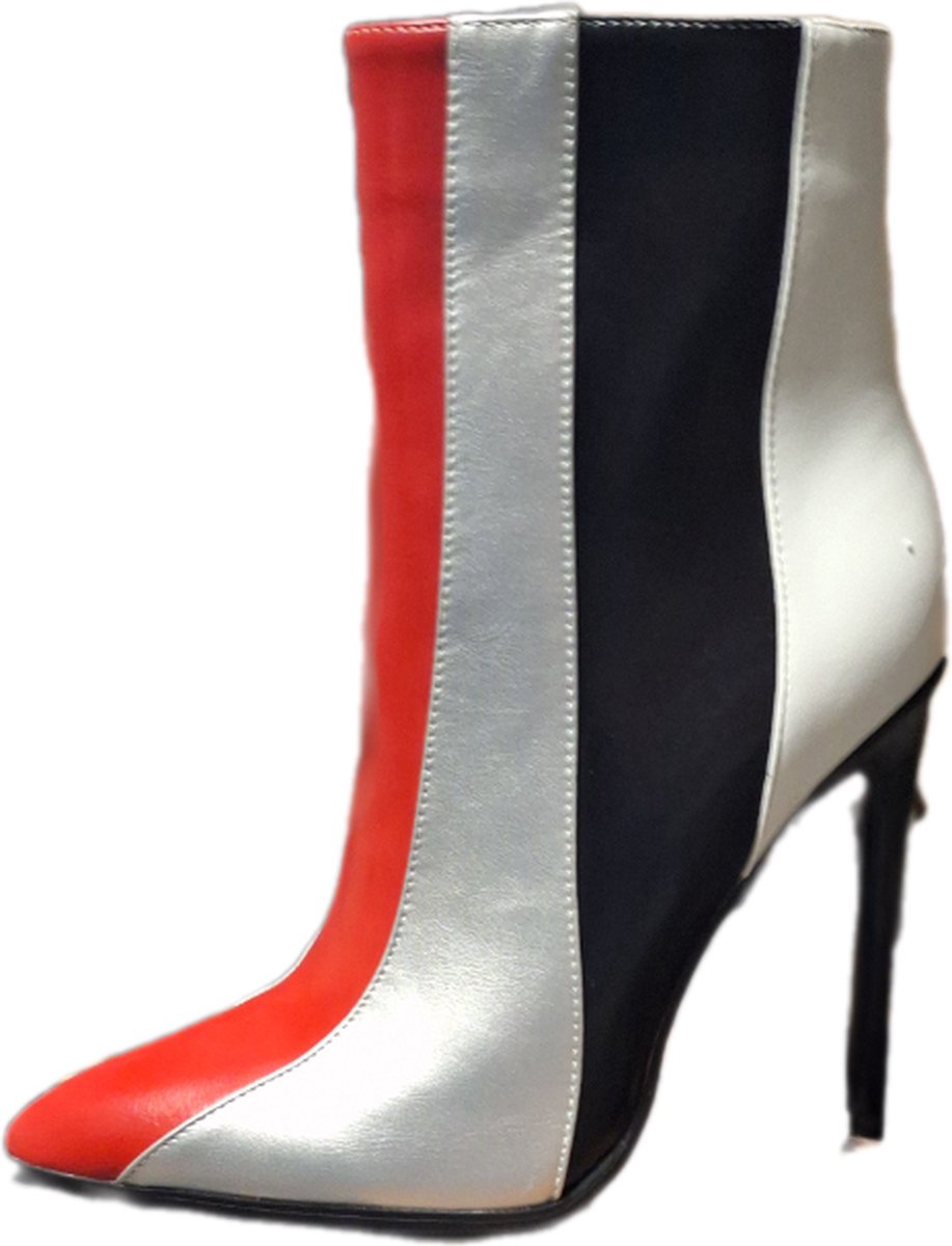 RUON-EROTISCH LAARSJE-RED/BLACK/WHITE-IMITATIONLEDER-37