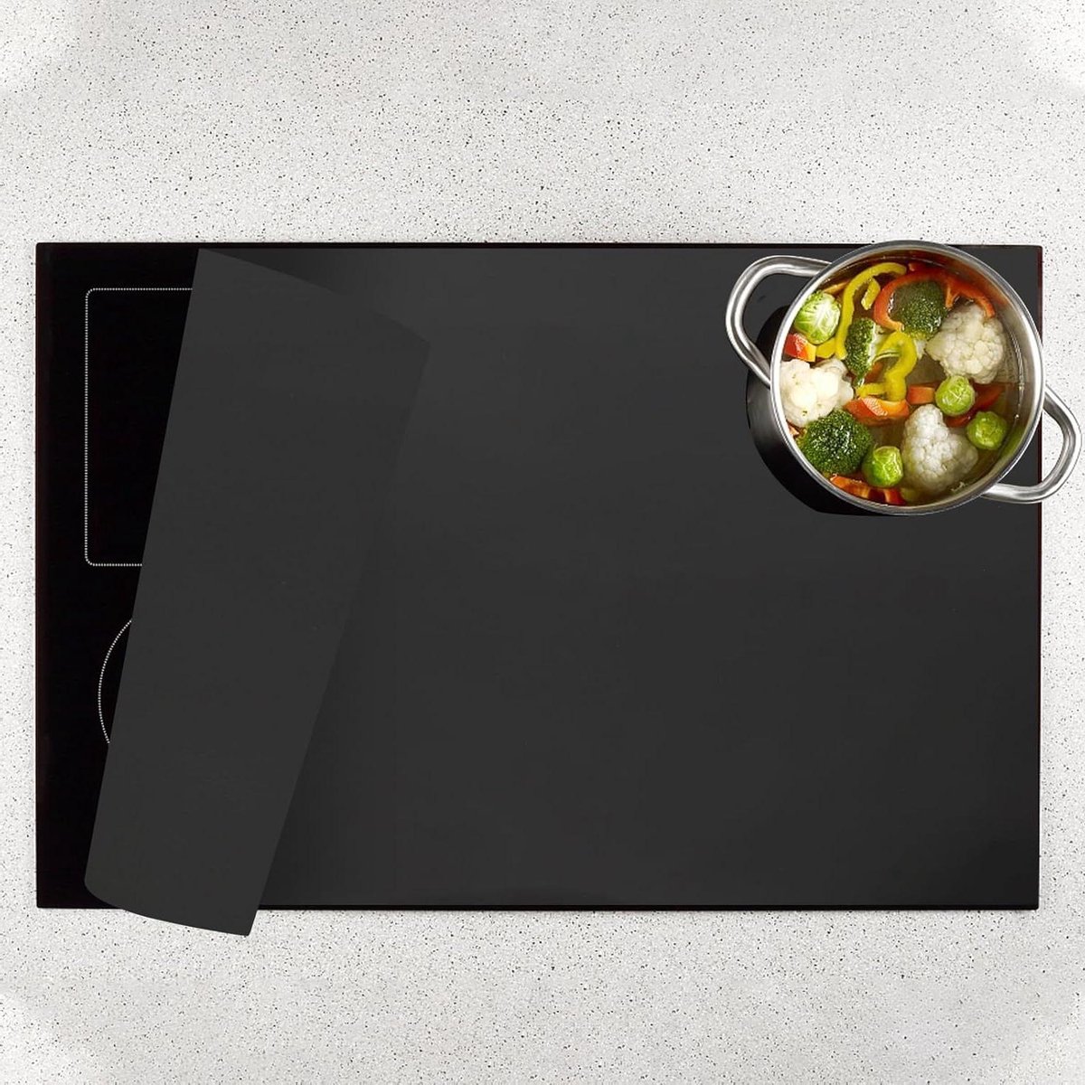 Inductie-beschermingsmat 54 x 90 cm antislip siliconenmat - magnetisch - multifunctioneel - voor inductiekookplaat