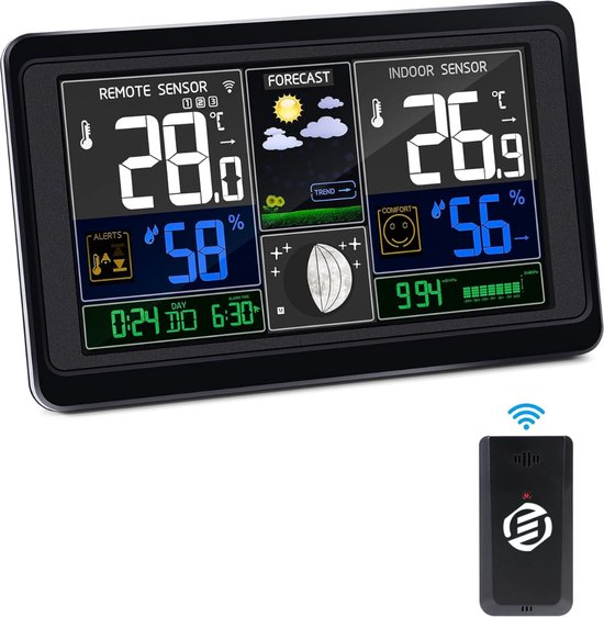 Urageuxy Buitensensor voor weerstation, meet temperatuur en
