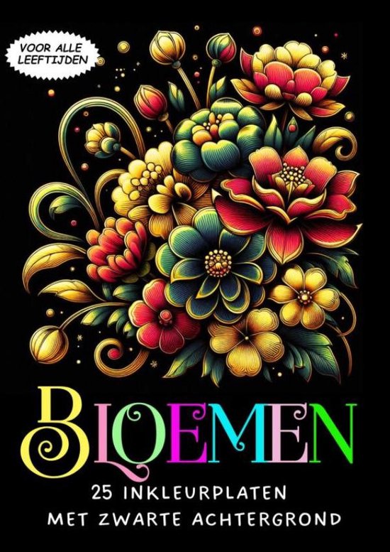 Inkleurplaten voor Volwassenen - Bloemen - cover
