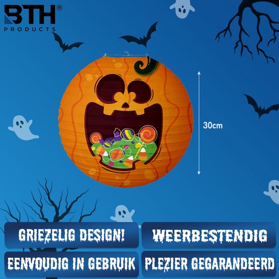Lampionstokje - Halloween - Lampion - Decoratie Buiten - Versiering - Treklampion - Pompoen - Sint Maarten - Licht van BTH — afbeelding 3