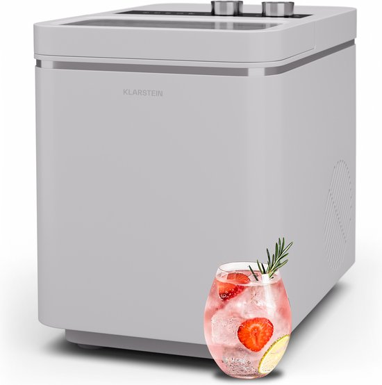Klarstein Icecraft Ice Cube Maker - 12 kg per dag - Ijsblokjes in 6 minuten - 2 Maten - Automatische reiniging - Ijsblokjesmaker - 150 W - Ijsblokjesdispenser - Wit van Merkloos — afbeelding 5