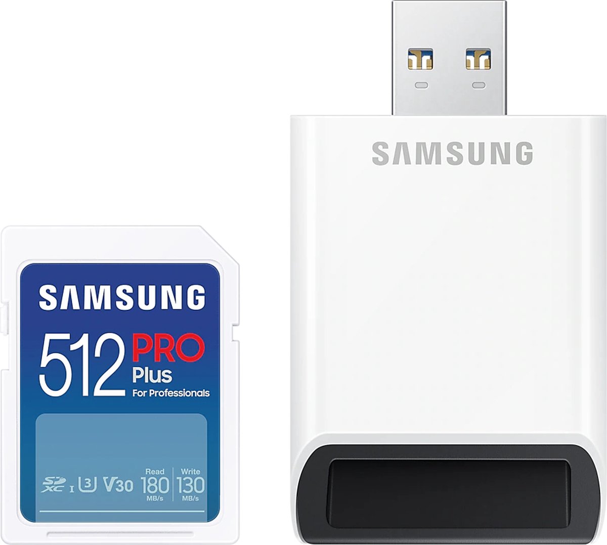 Samsung PRO Plus 512GB SDXC + Kaartlezer
