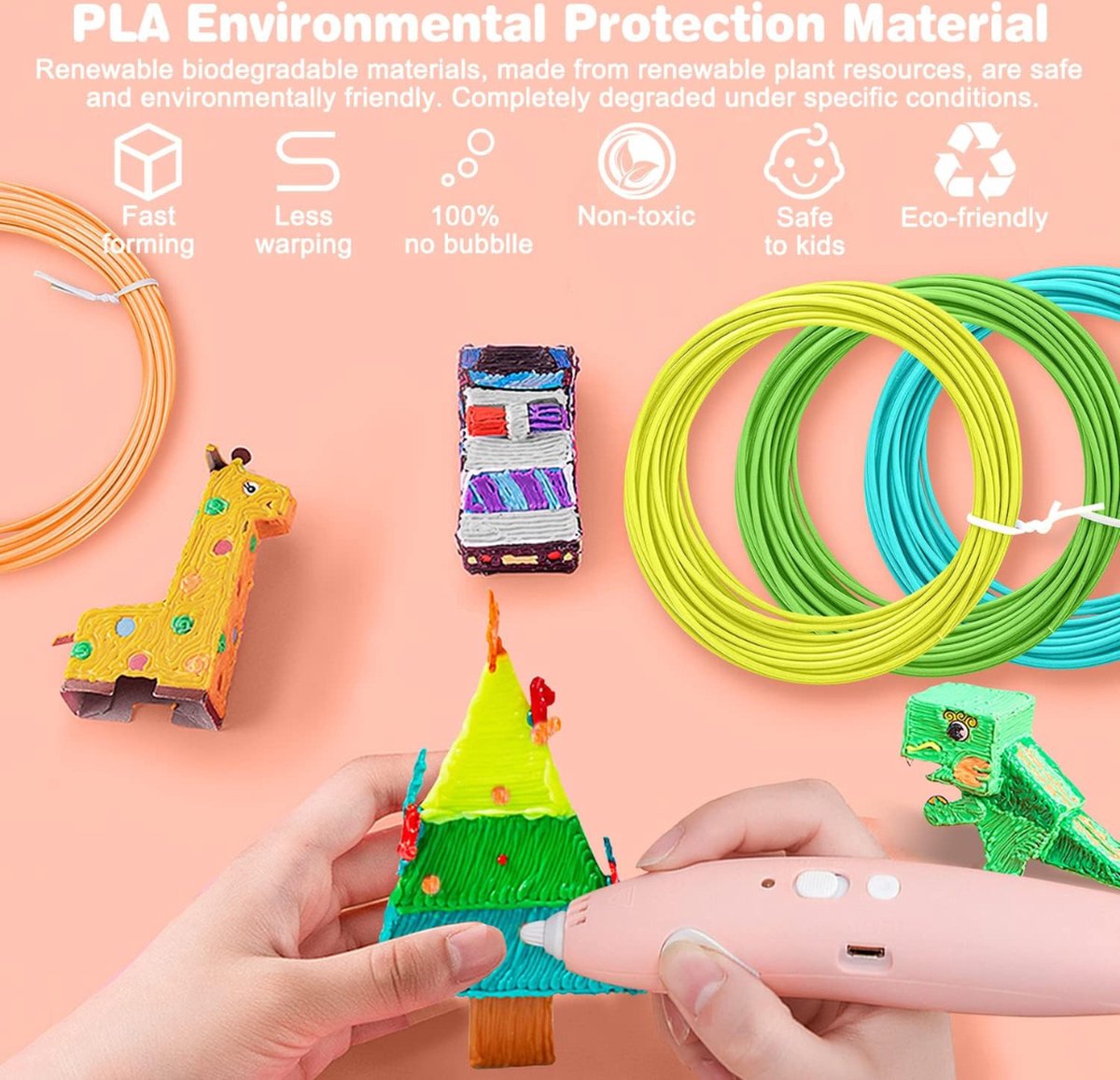 Equivera 3D Pen - 3D Starterspen - 3D Pen Starterspakket - Knutselen en Tekenen - 3D Printen - Incl. Vullingen en Filament - Kinderen en Volwassenen