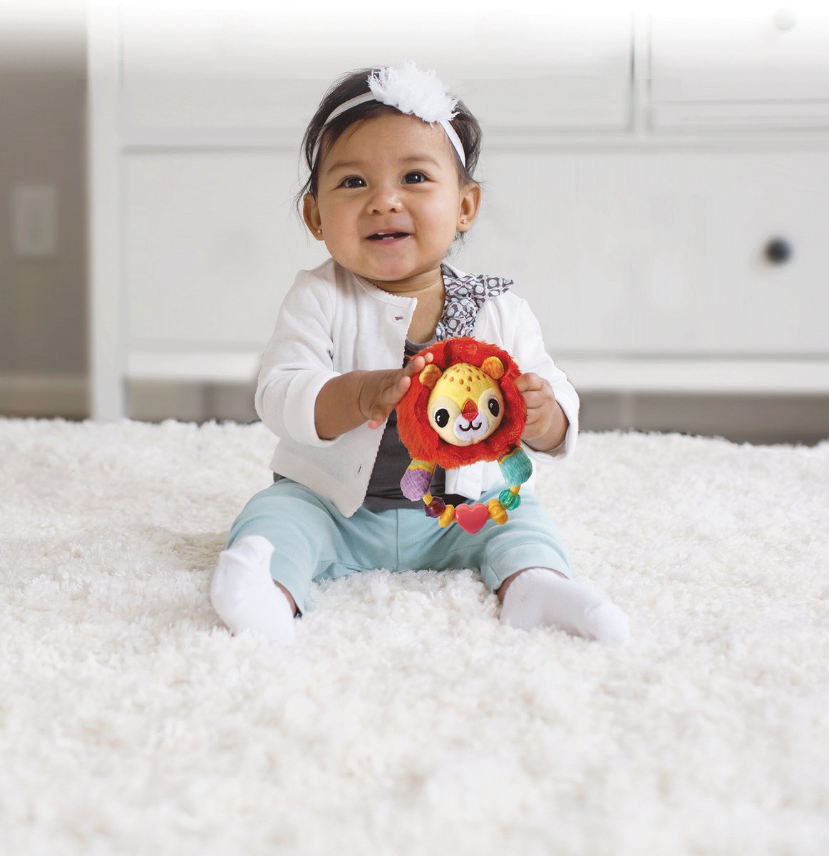 VTech Dierenvriendjes Rammelaar Leeuw - Baby Speelgoed - Bijting - Educatief Baby Speelgoed - Van 3 tot 12 Maanden — afbeelding 4